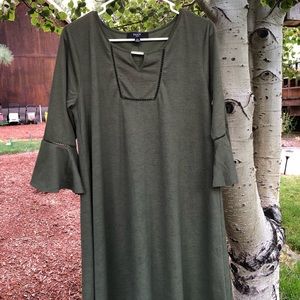 Olive Green Bohemian Style Dress